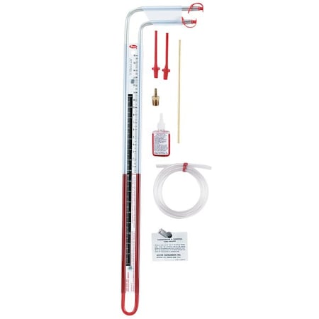 Dwyer Instruments Dual range U-inclined manometer, 0-400 mm vertical, -5-0-70 mm inclined. (Metric units) 1227M